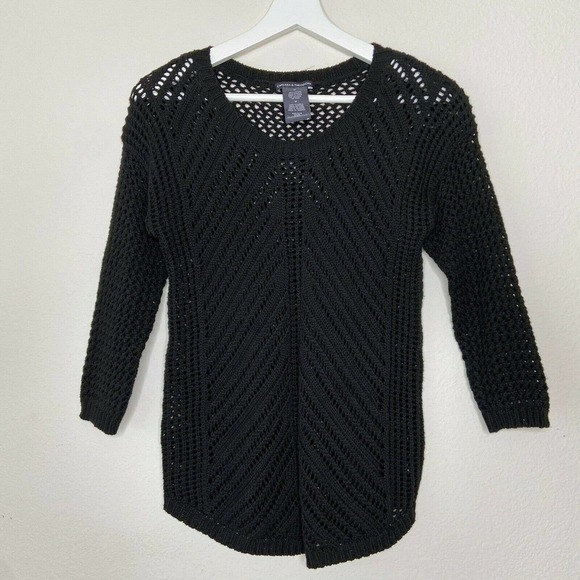 Chelsea & Theodore 3/4 Sleeve Open Knit Sweater - Picture 1 of 5